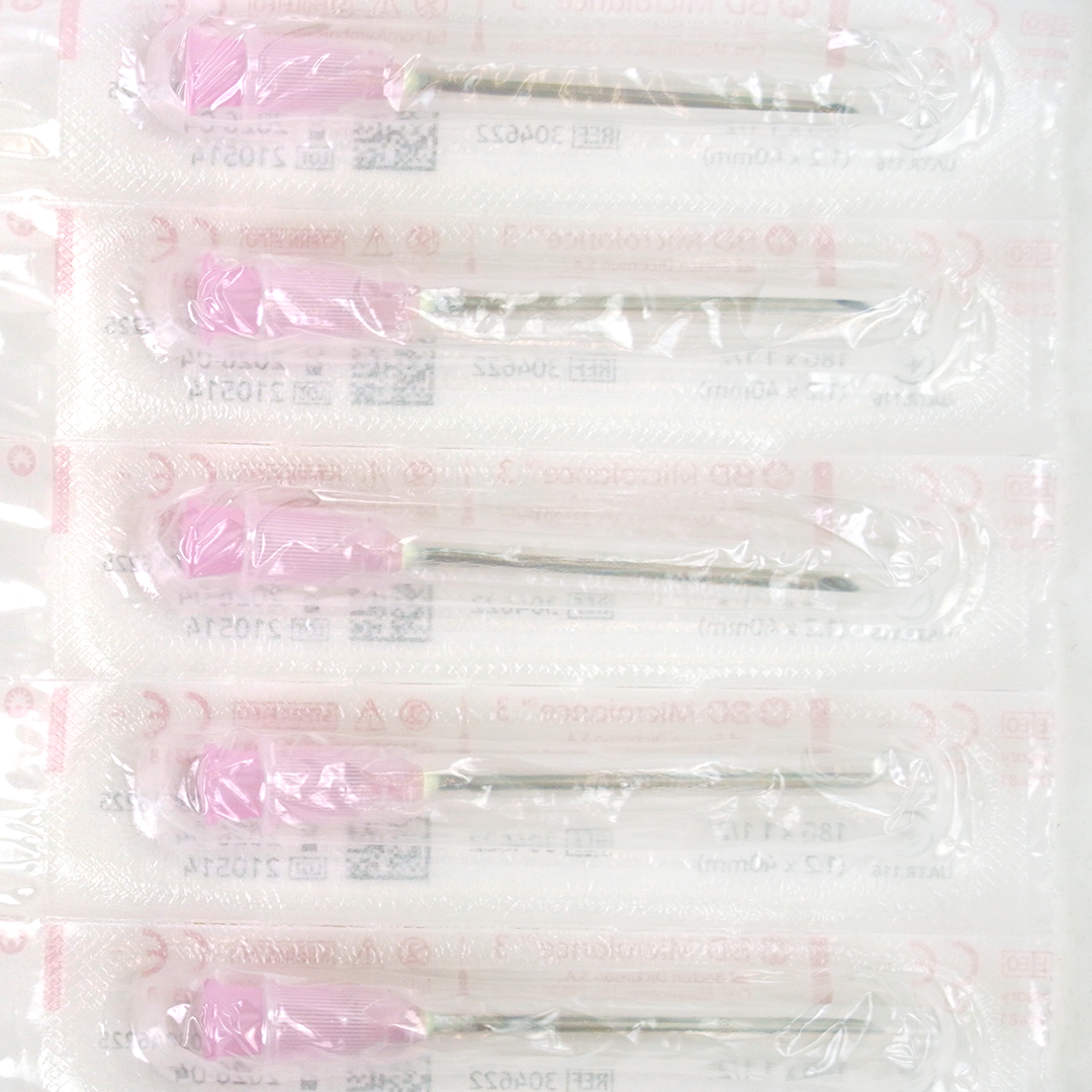 BD Microlance 3 injectienaalden, 18G x 1½", 1.2mm x 40mm, roze (100) - Afbeelding 2